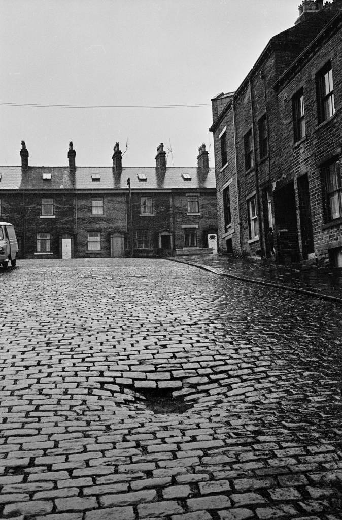 Road subsidence, Bradford 1969