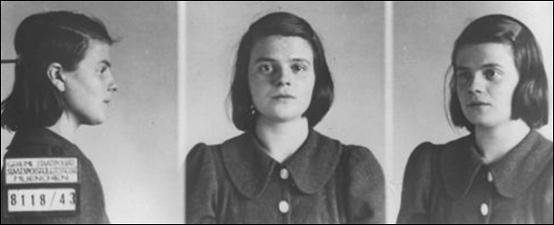 Gestapo photographs of Sophie Scholl (18th February, 1943)