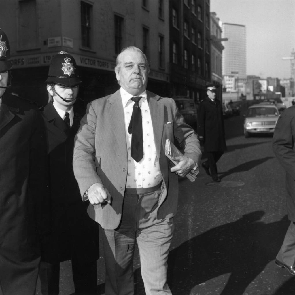  Kenneth Drury, the former head of the Flying Squad, who appeared at Bow Street Magistrates court. (Photo by Central Press/Getty Images)