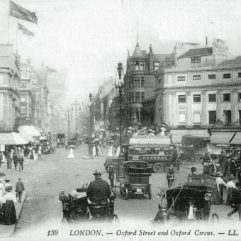 a Louis Levy postcard from about 1904 Oxford Circus towards New Oxford ...