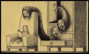 Gorey Be Damned: Sticky Nightmares Drawn On Post It Notes - Flashbak