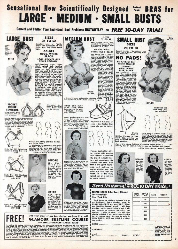 new bustline busty 1950s advert bra