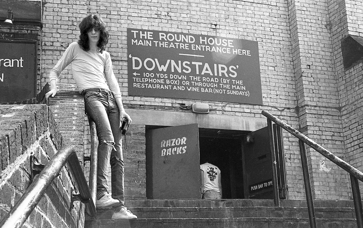 Joey Ramone at the Round House, London, 1976. © Danny Fields 