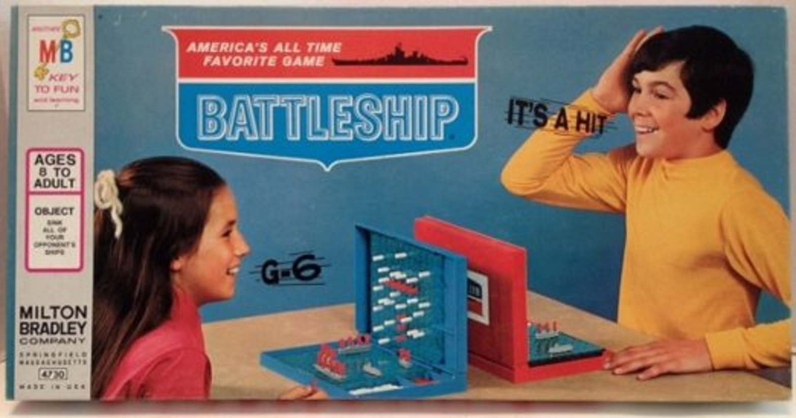 Original 1967 Battleship Game in good vintage condition - www