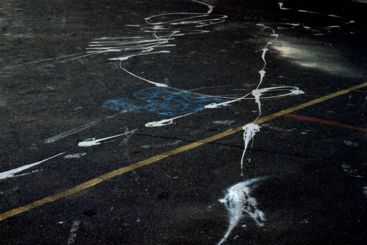 1985, New York, dripping on the asphalt