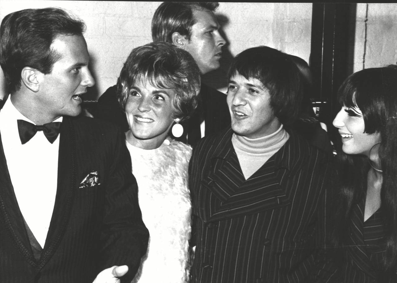 Pat Boone American Singer And Wife Shirley Boone (l) With Singers Sonny ...