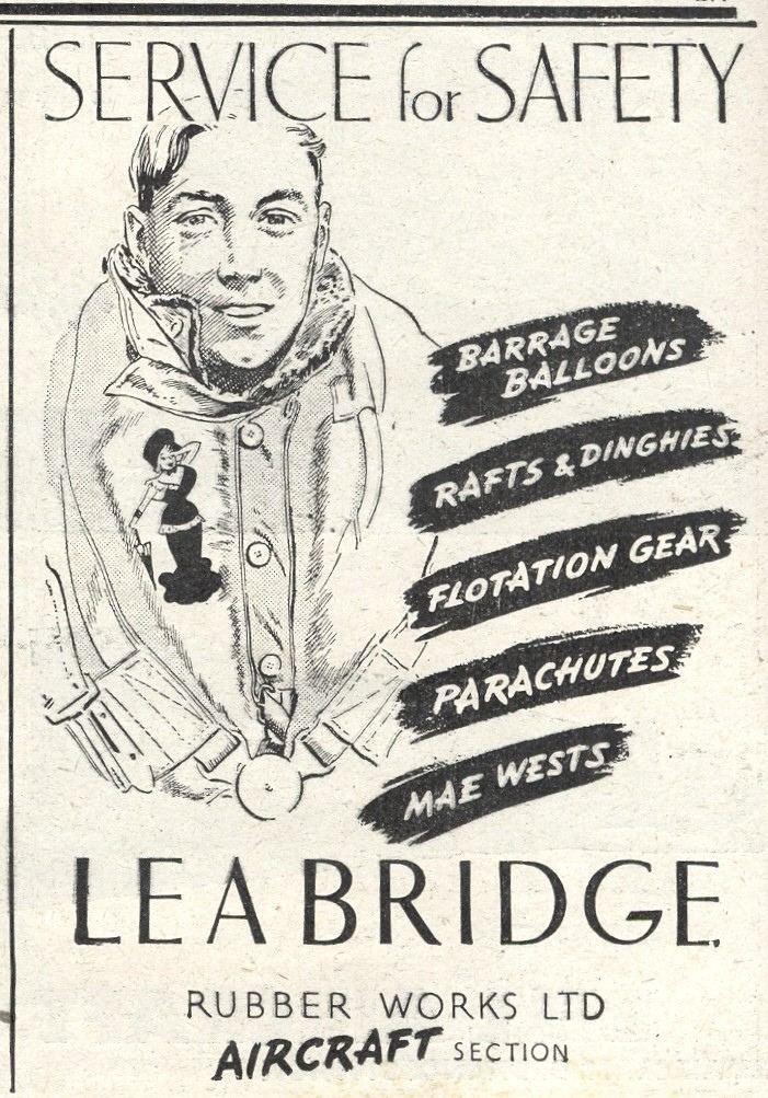 Lea Bridge Rubber Works Ltd. This ad appeared in the October 9th, 1941 edition of Flight