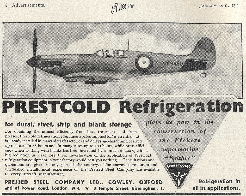 Prestcold Refridgeration January 2nd, 1941 issue of Flight.