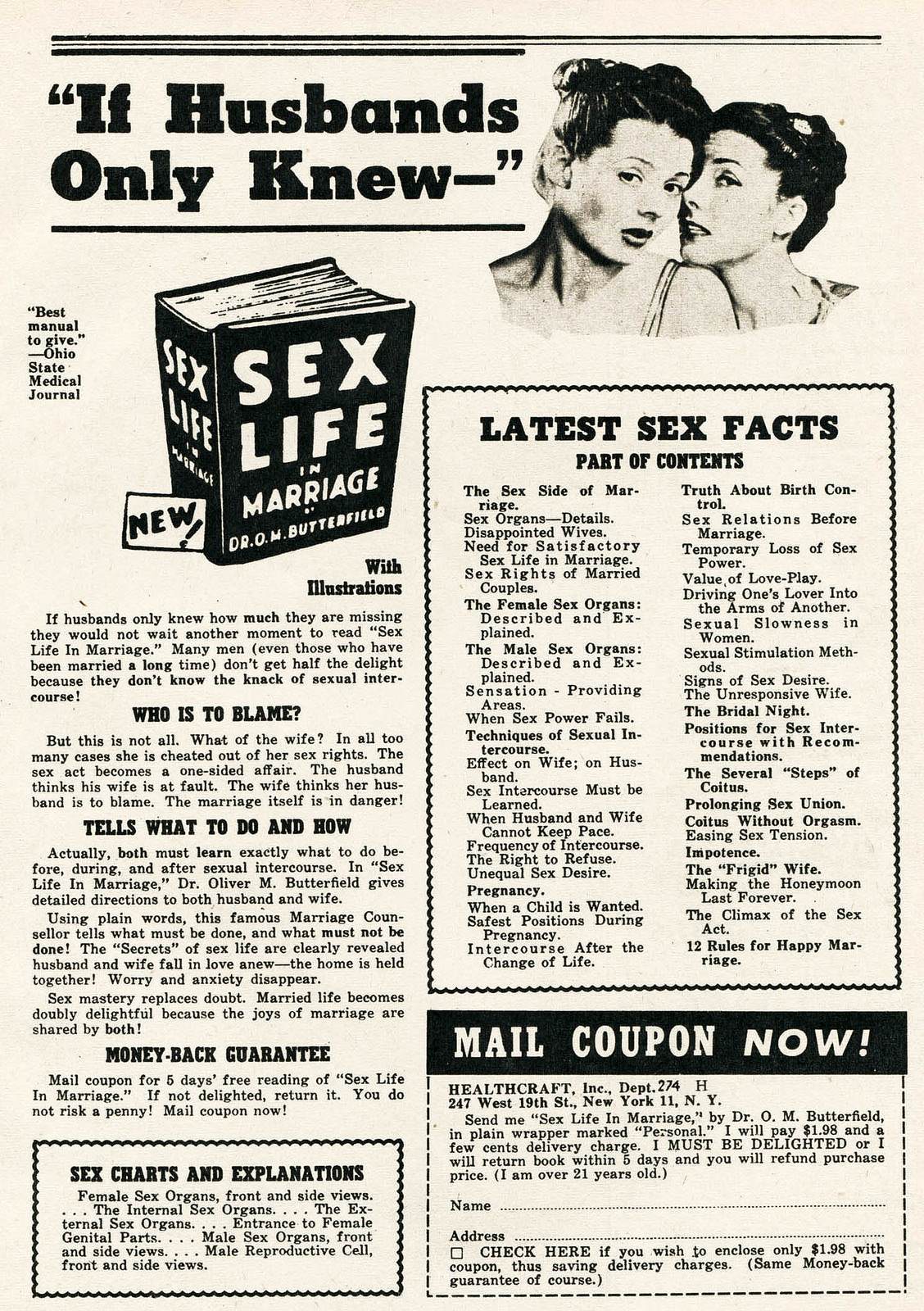 Vintage Sex Instruction Book Ads: No Woman Is Safe - Flashbak