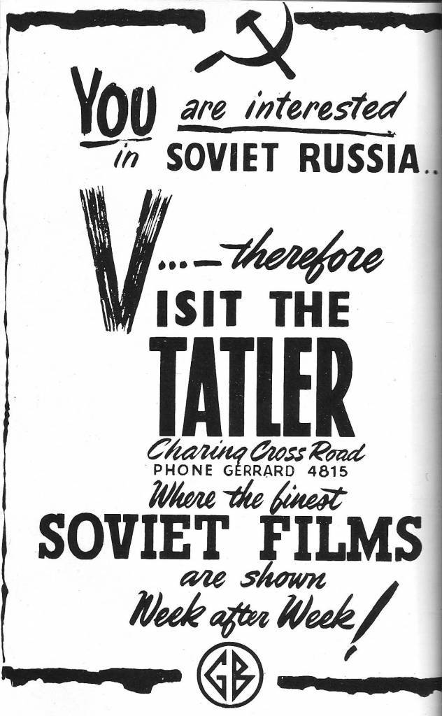 Tatler Cinema Soviet Films Charing Cross Road 1944