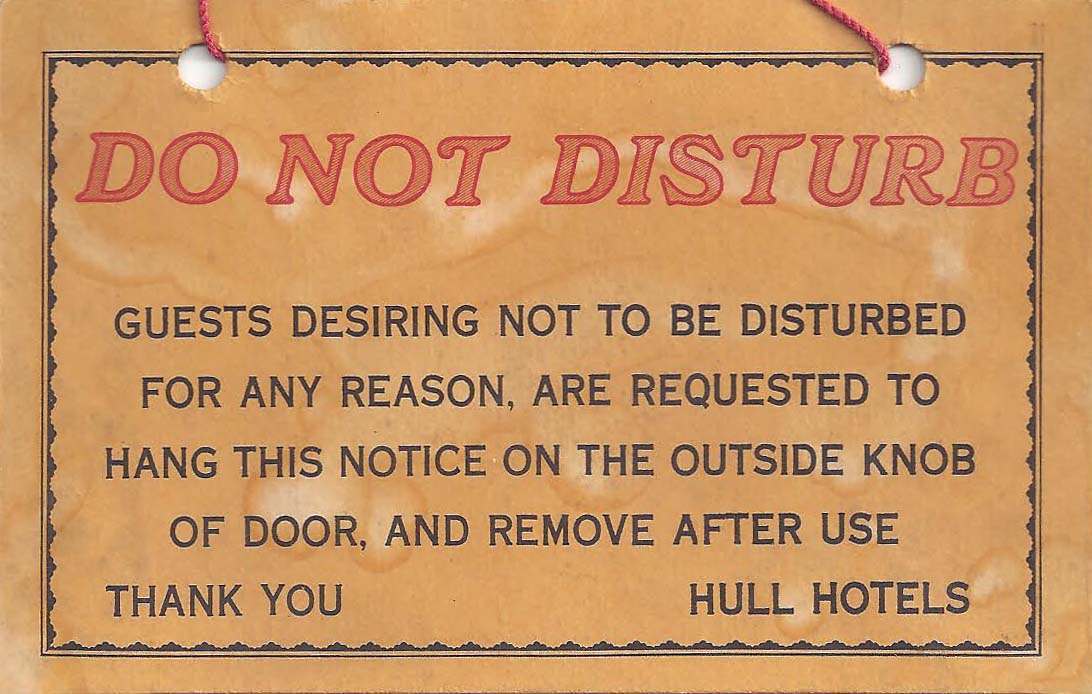 Vintage 1960s DO NOT DISTURB/MAID SERVICE Hotel Motel Door Sign