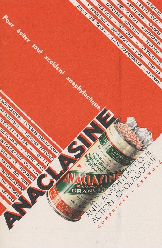 Anaclasine Pharmaceutical Ads 1930s France