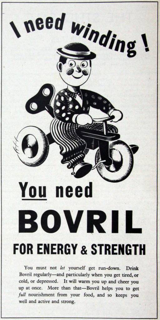 Bovril 1939 puppet on a bike
