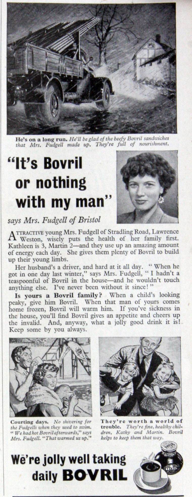 Bovril meat extract 1955