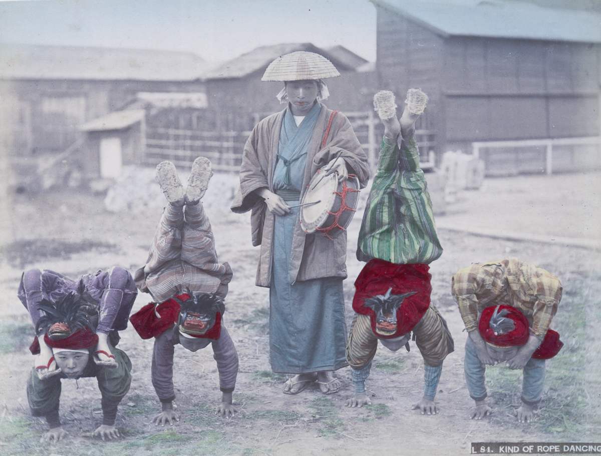 Kind of Rope Dancing, Japan 1890s