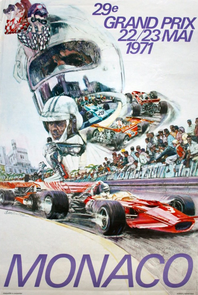 AV40 Vintage 1952 Monaco Grand Prix Motor Racing Poster Print A1/A2/A3 