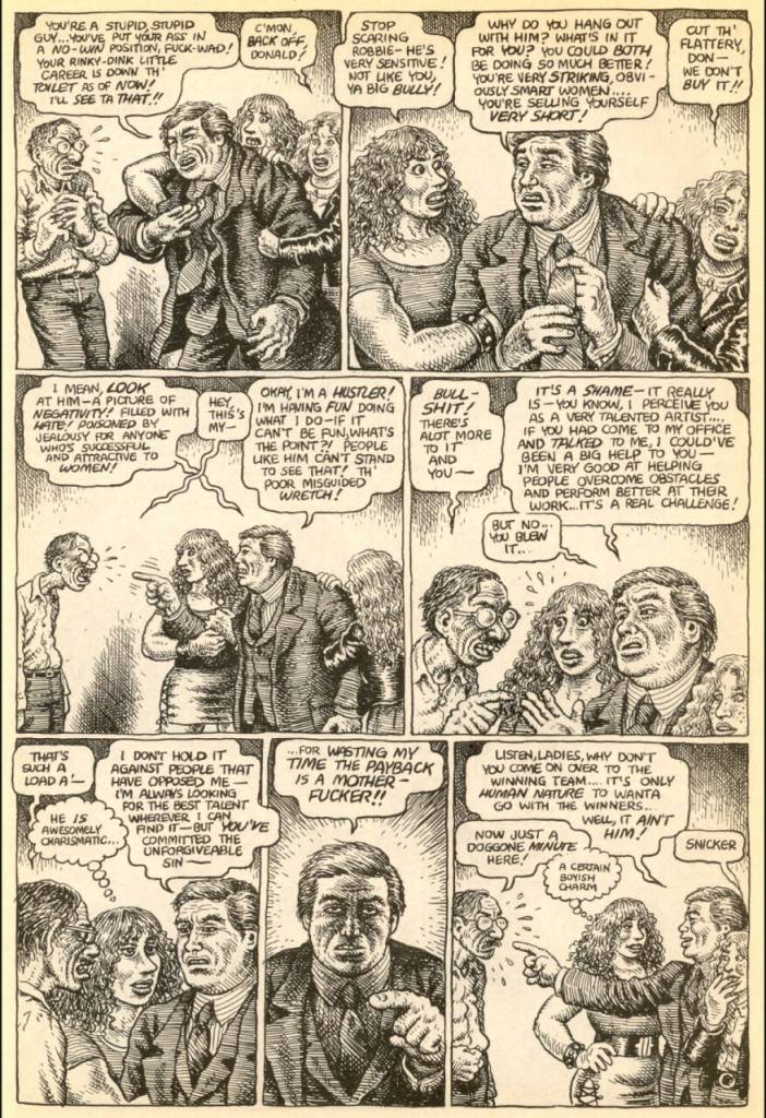 R Crumb Donald Trump point the fingers 1989