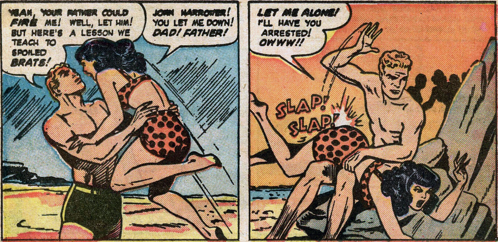 Women Being Spanked In Vintage Comic Books image