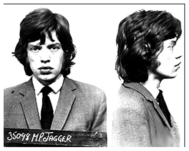 Mick Jagger mugshot