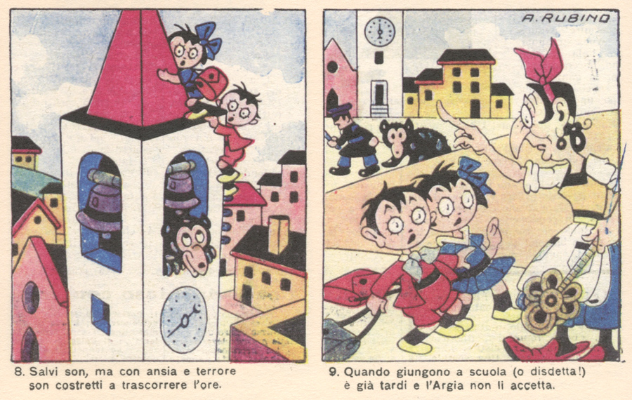 Antonio Rubino, Pino e Pina comic, Corriere dei Piccoli, 1926, panels