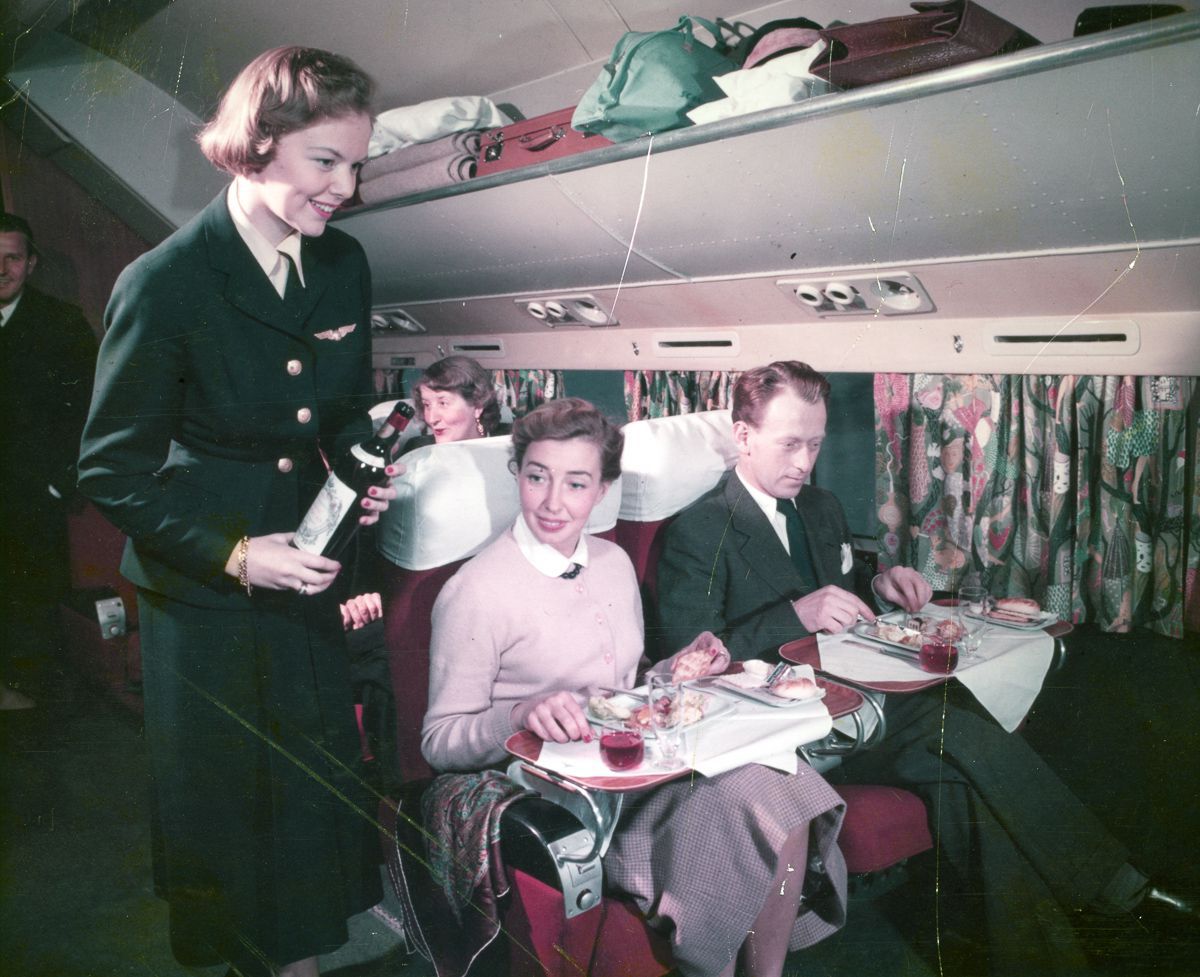 Scandinavian Airlines 1955 meals