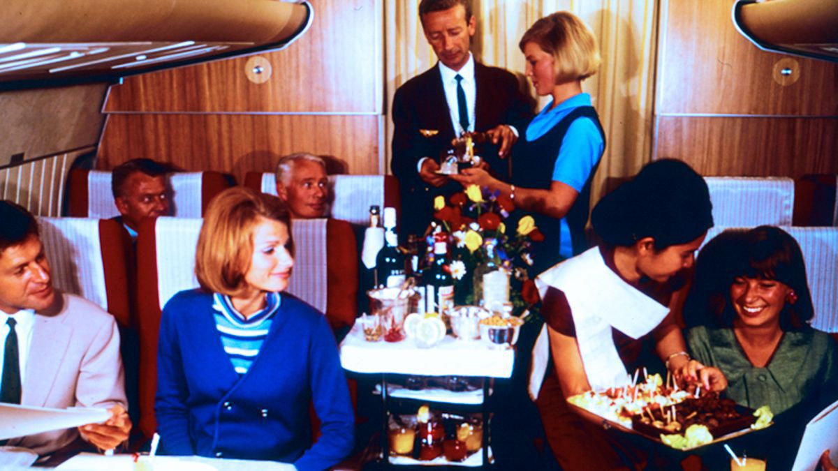 Scandinavian Airlines 1965 dinner