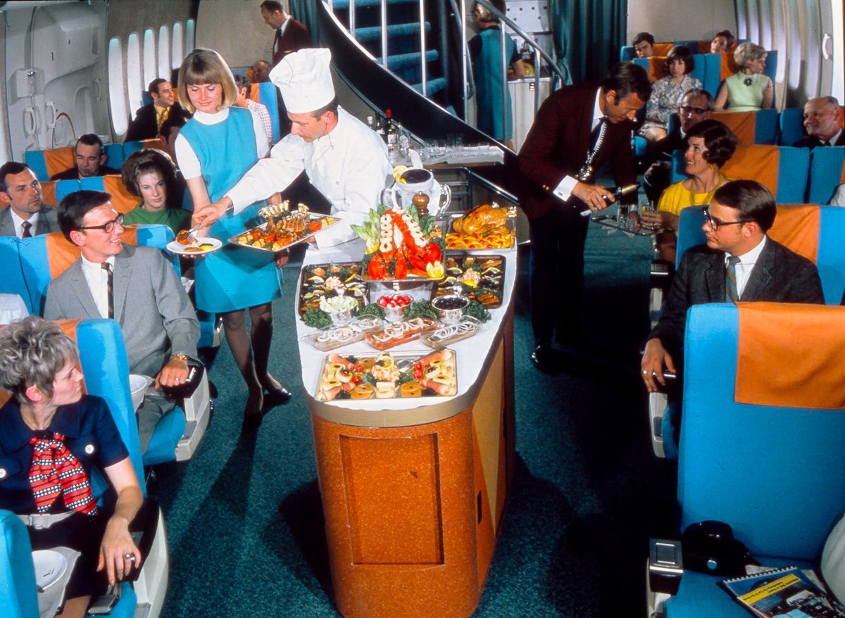 Scandinavian Airlines vintage meals 1970s