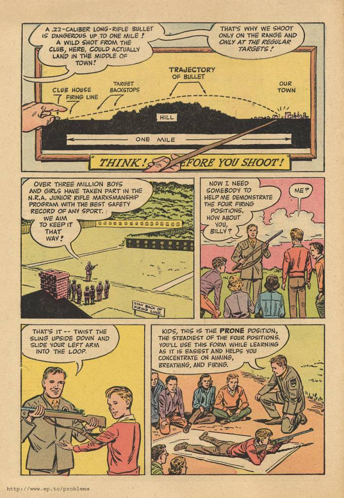 The Right Way With Guns National Rifle Association comic NRA 1956