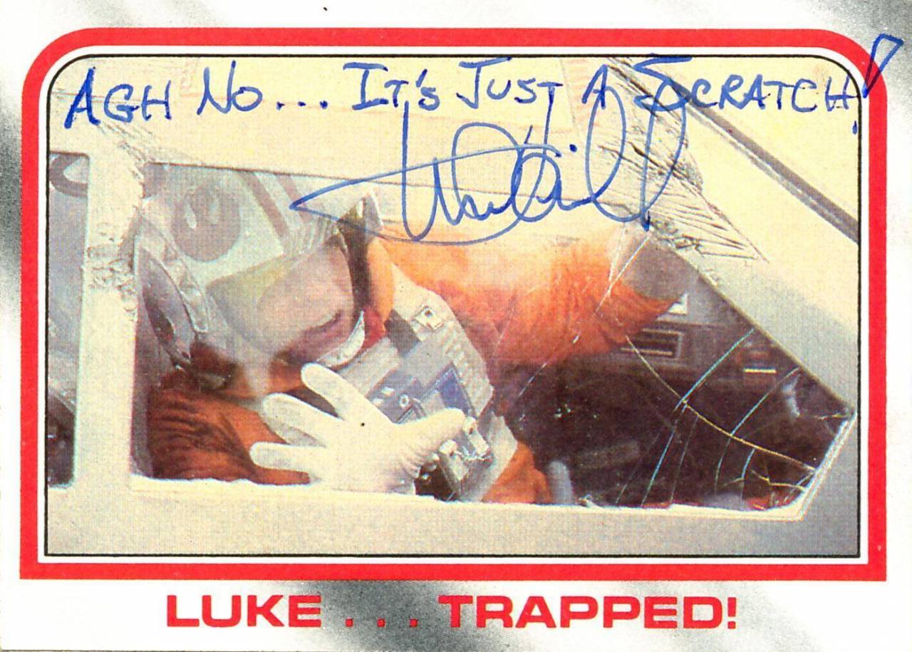 Mark Hamill funny trading cards Star Wars