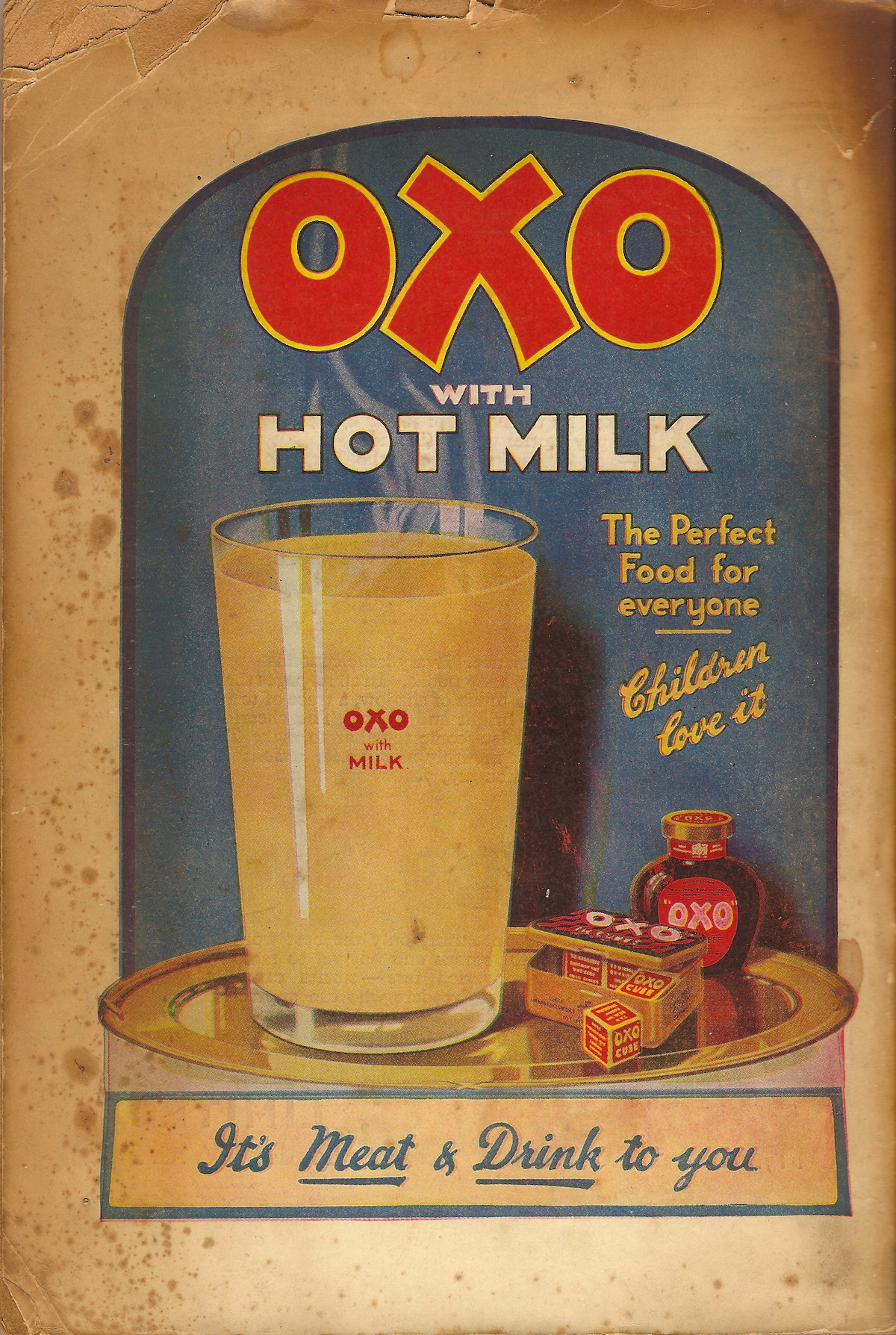 OXO with hot milk - advert, c1935 copy