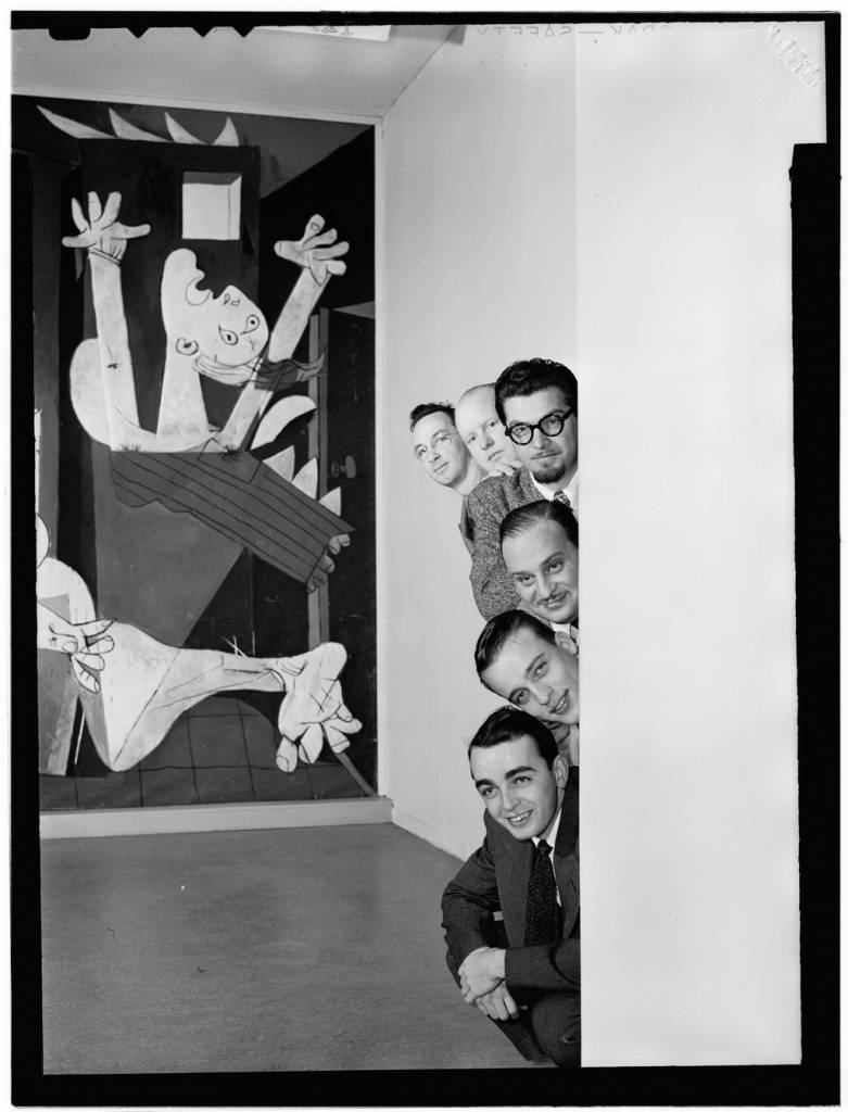 ortrait of Ralph Burns, Edwin A. Finckel, George Handy, Neal Hefti, Johnny Richards, and Eddie Sauter, Museum of Modern Art, New York, N.Y., ca. Mar. 1947