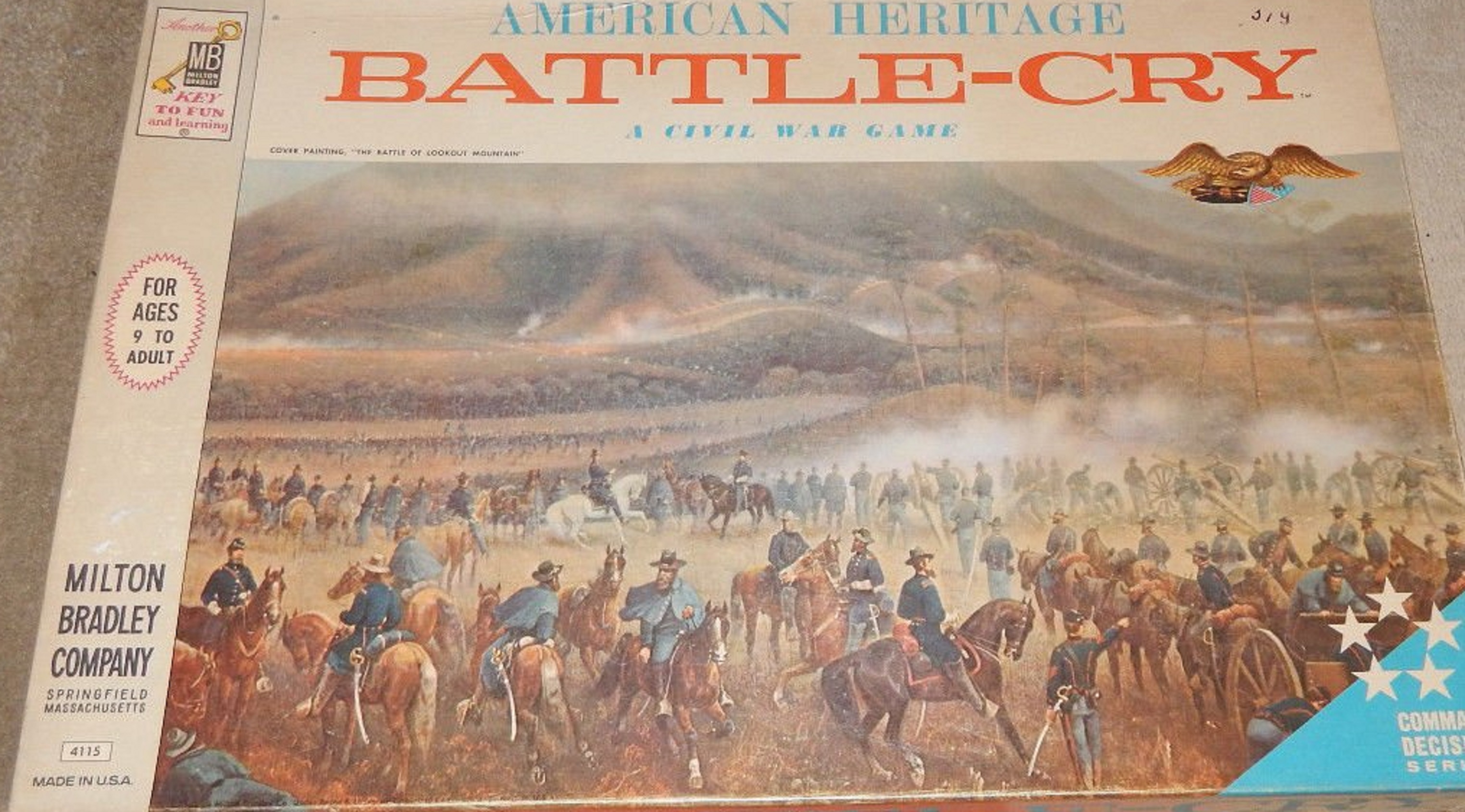 Battle Cry Milton Bradley American Heritage Vintage Board Game