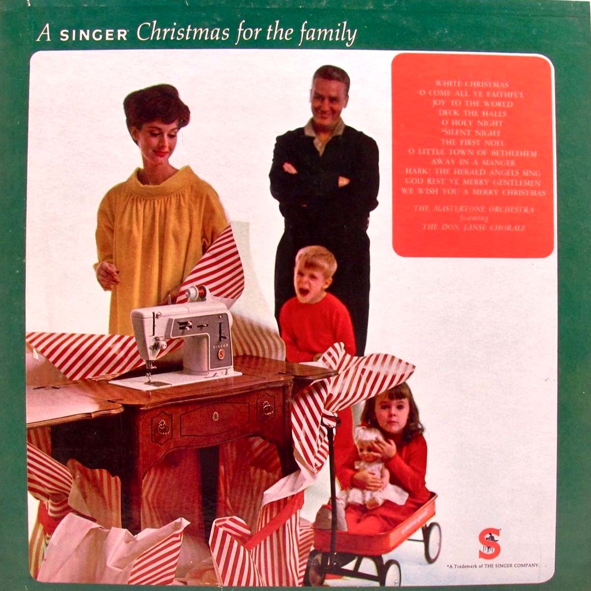 singer sewing machine christmas record