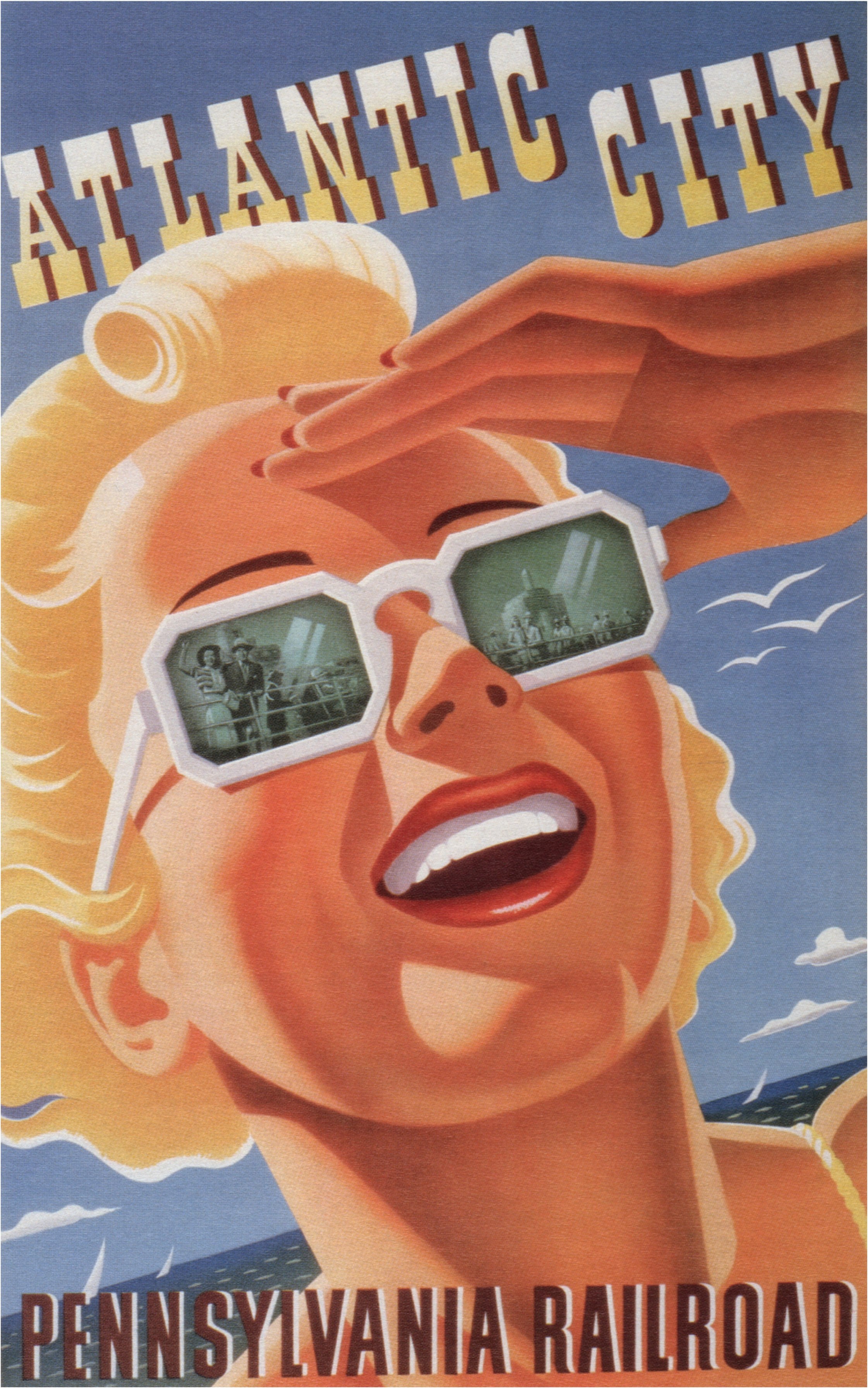 Washington The City Beautiful 1940s Pennsylvania Railroad Travel Poster - 16x24 Reproduction