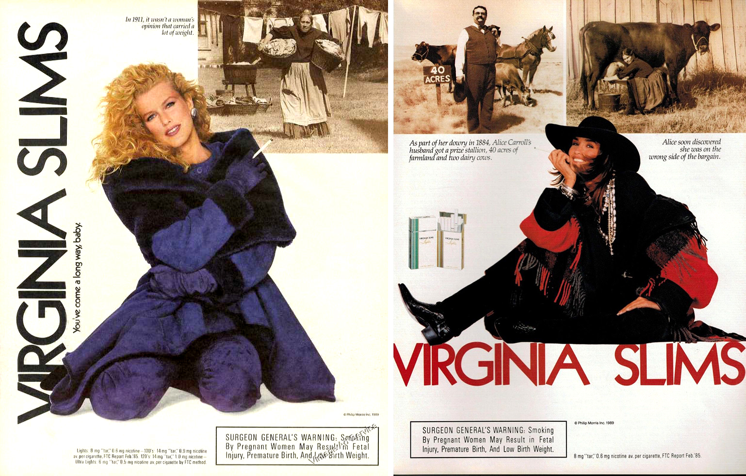 1989 virginia slims ad