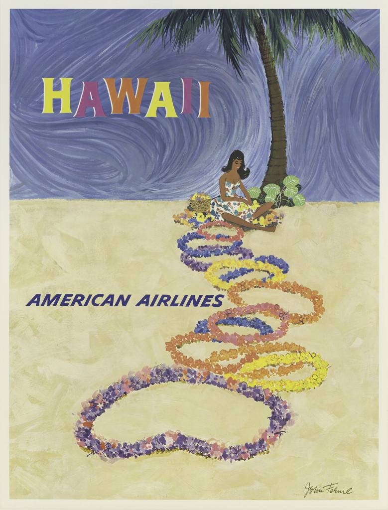 American Airline poster John Fernie in 1950s