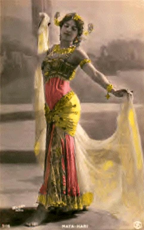 Mata Hari, colored photograph postcard