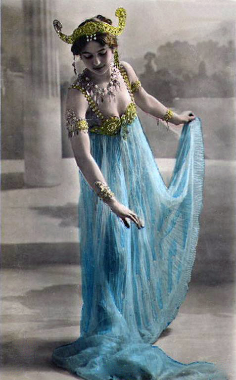Mata Hari, colored photograph postcard