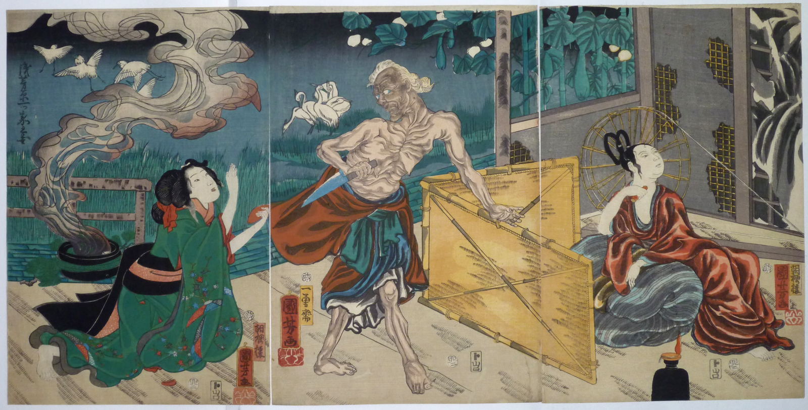 Utagawa Kuniyoshi monsters 18th Century woodcuts Japan Japanese myth legend ghosts