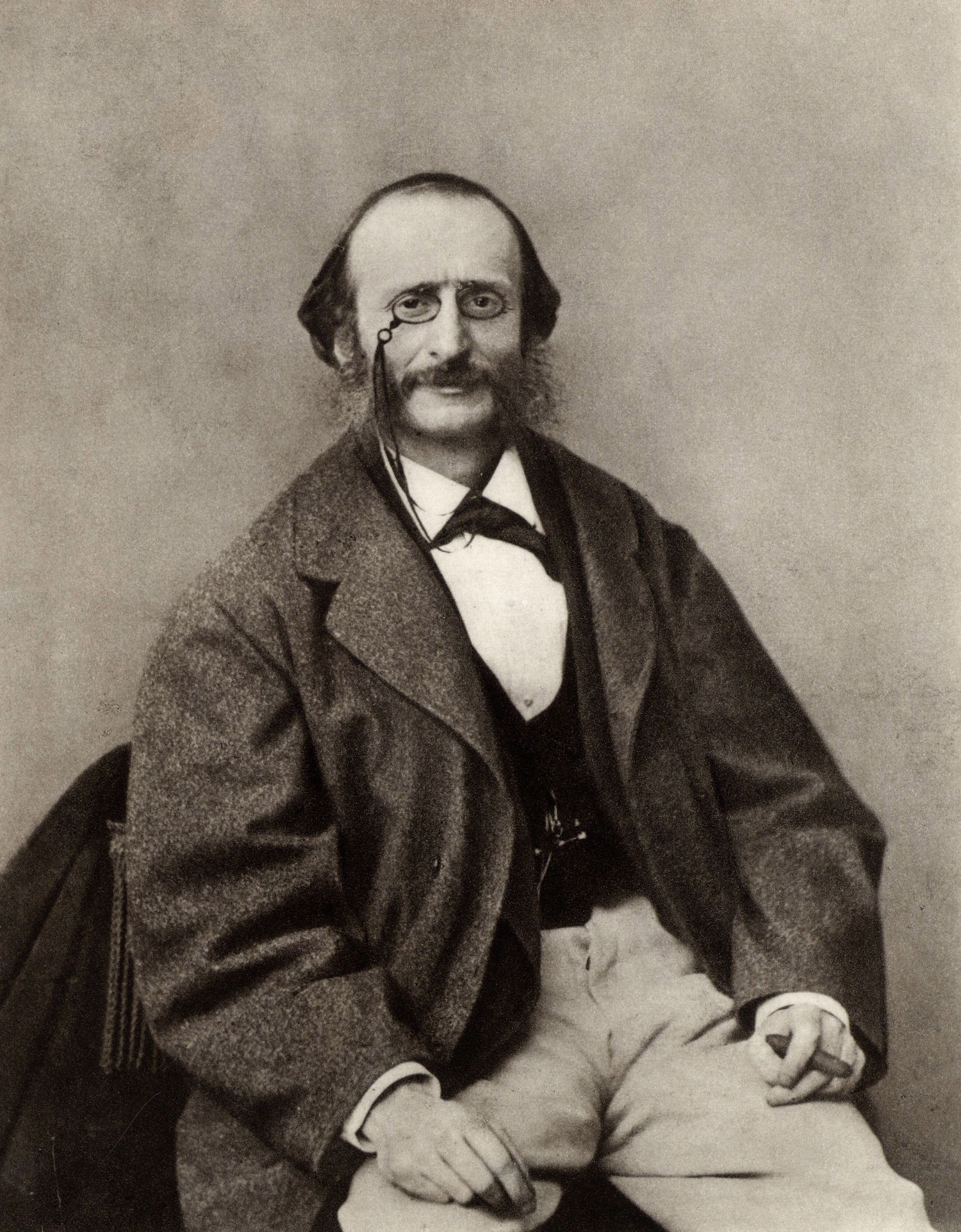 Jacques Offenbach (1819-1880) born Jakob Levy Eberst Offenbach at Cologne. German-born French opera-comique composer and conductor. From a photograph by Nadar, pseudonym of Gaspard-Felix Tournachon (1820-1910).
