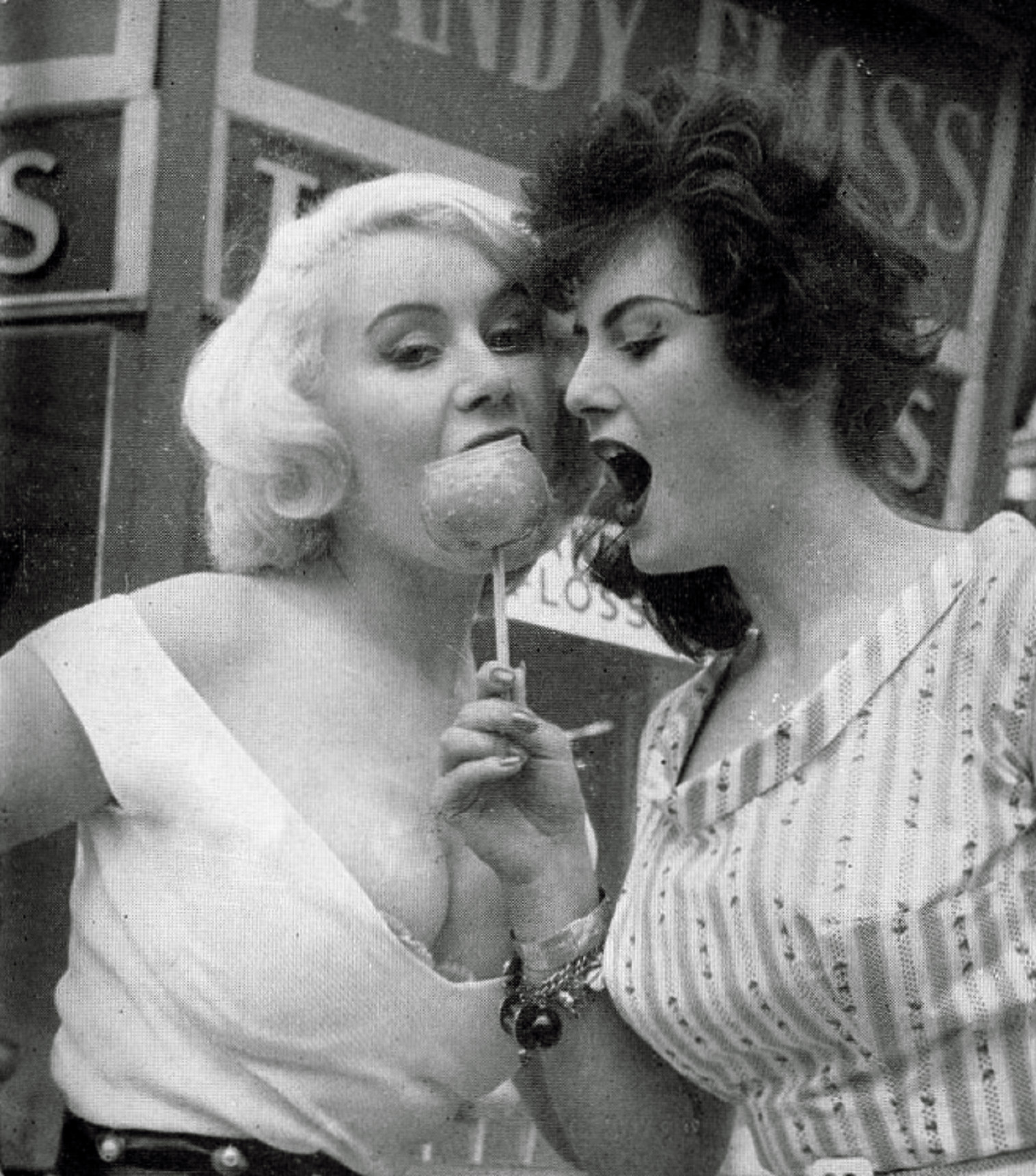 Rita Royce (left) and Rosa Domaille, 1958.