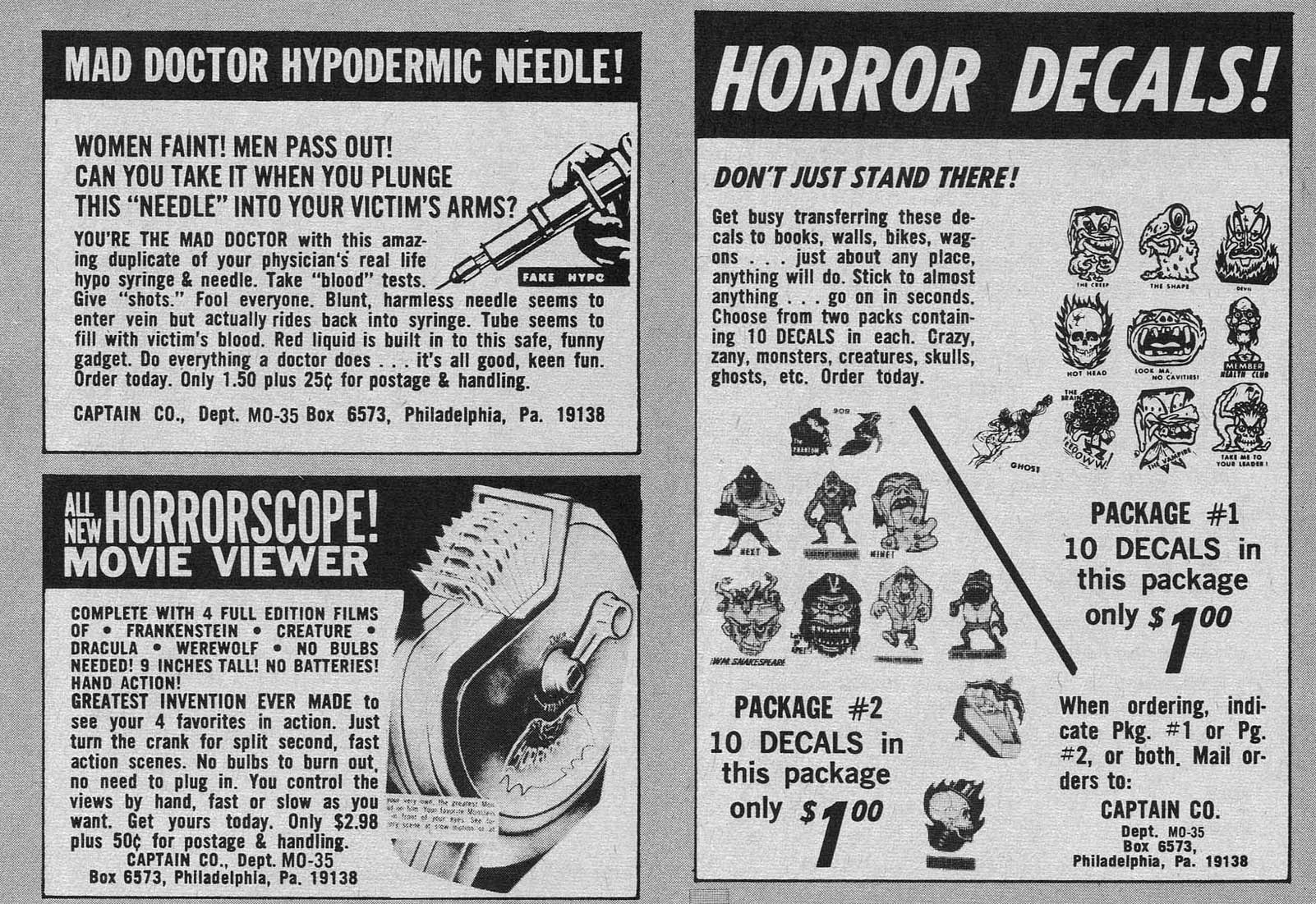 vintage monster magazine advert