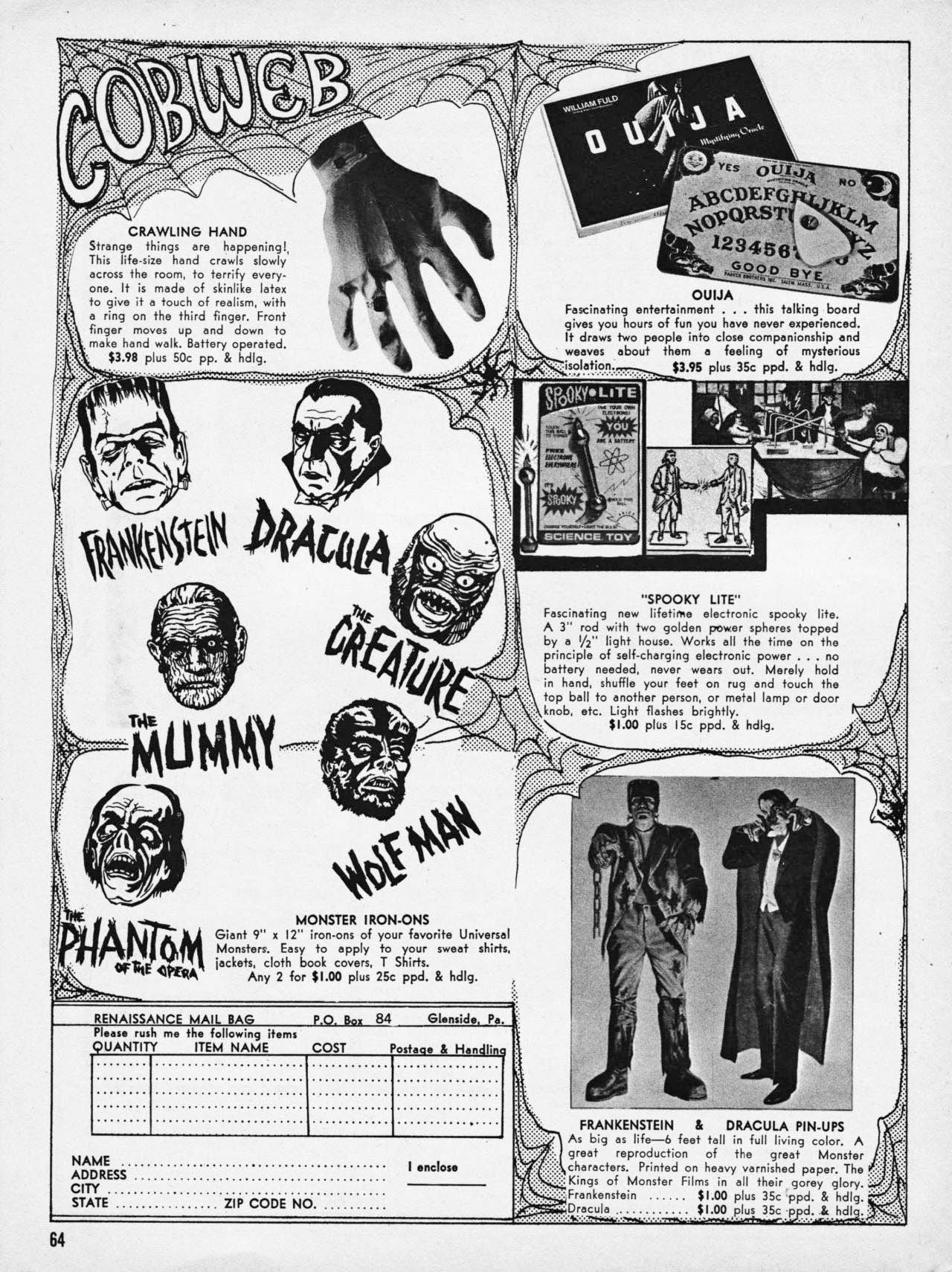 vintage monster magazine ads