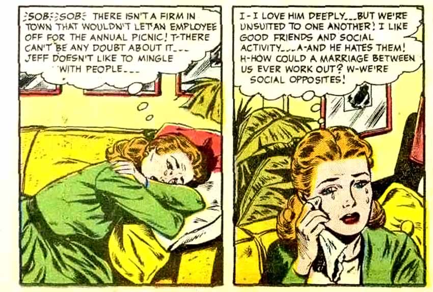 vintage romance comic book