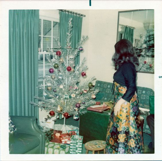 Mid Century Women Enjoying Aluminum Christmas Trees Flashbak