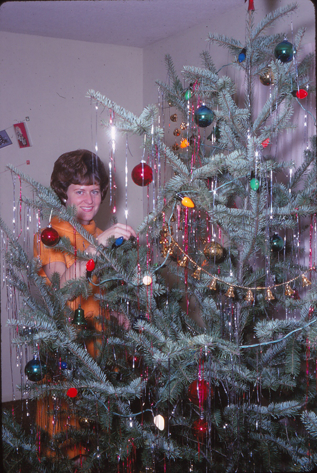 Mid-Century Women Enjoying Real Christmas Trees - Flashbak