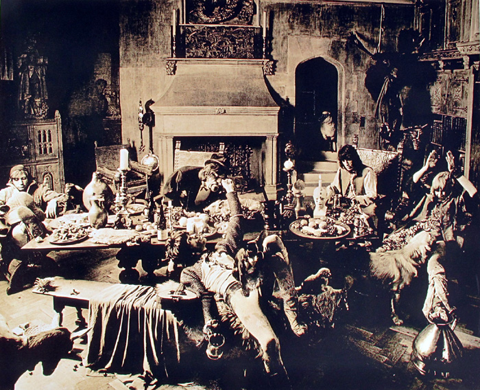 Rolling Stones, Beggars' Banquet, photography session out-take A large photographic print of an unused photo from the photo shoot for the inner sleeve of Beggars' Banquet, signed by Michael Joseph and titled The Rolling Stones - 'Begger's Banquet' - London 1968".