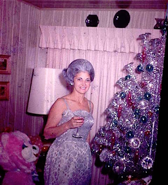 Mid Century Women Enjoying Aluminum Christmas Trees Flashbak