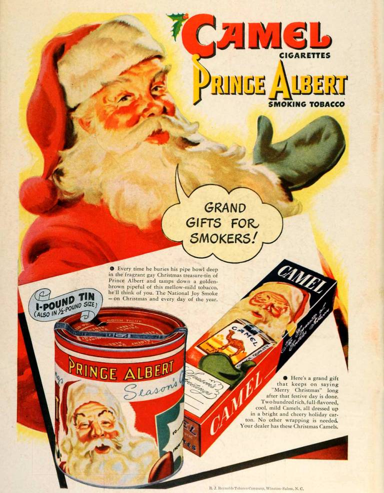 Cigarettes from Santa: Vintage Tobacco Christmas Advertising - Flashbak