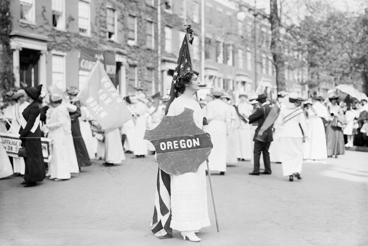 Actress Margaret Vale Howe, a participant in the suffrage parade in Washington, District of Columbia, in March of 1913.